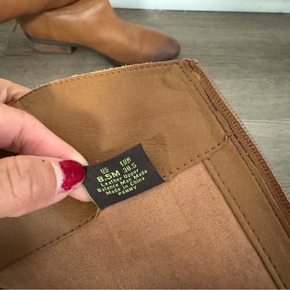 Sam Edelman Penny Whiskey Brown Long Riding Leeather Boots size 8.5 - Picture 2 of 14